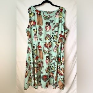 Frida Kahlo vintage cut dress size 4